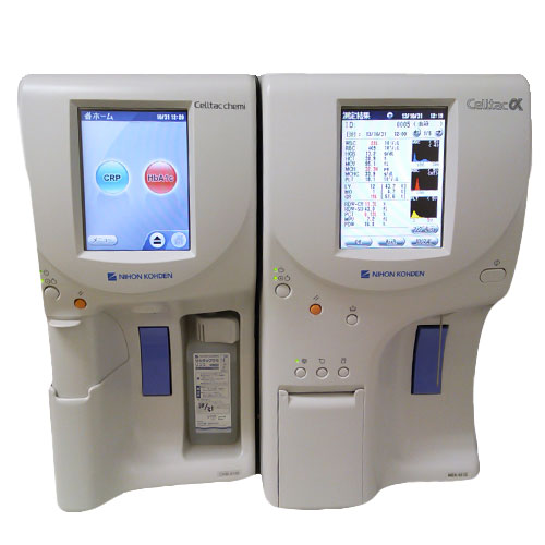 全自動血球計数器と臨床化学分析装置
